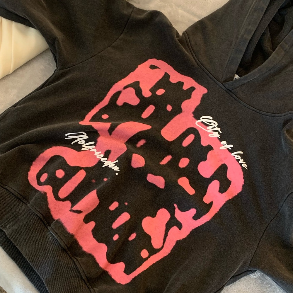 Aelfric Eden Black and Pink Graphic Hoodie